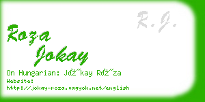 roza jokay business card